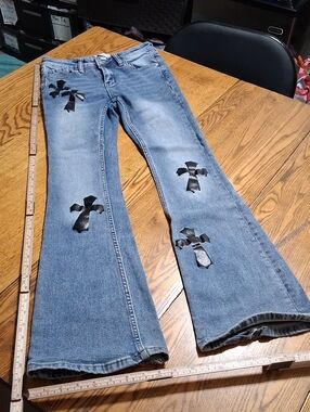 AUSTIN LANDING Jeans Womens 3 BLUE BOOT CUT Kick BOOTCUT Used FLARED CROSS Bell